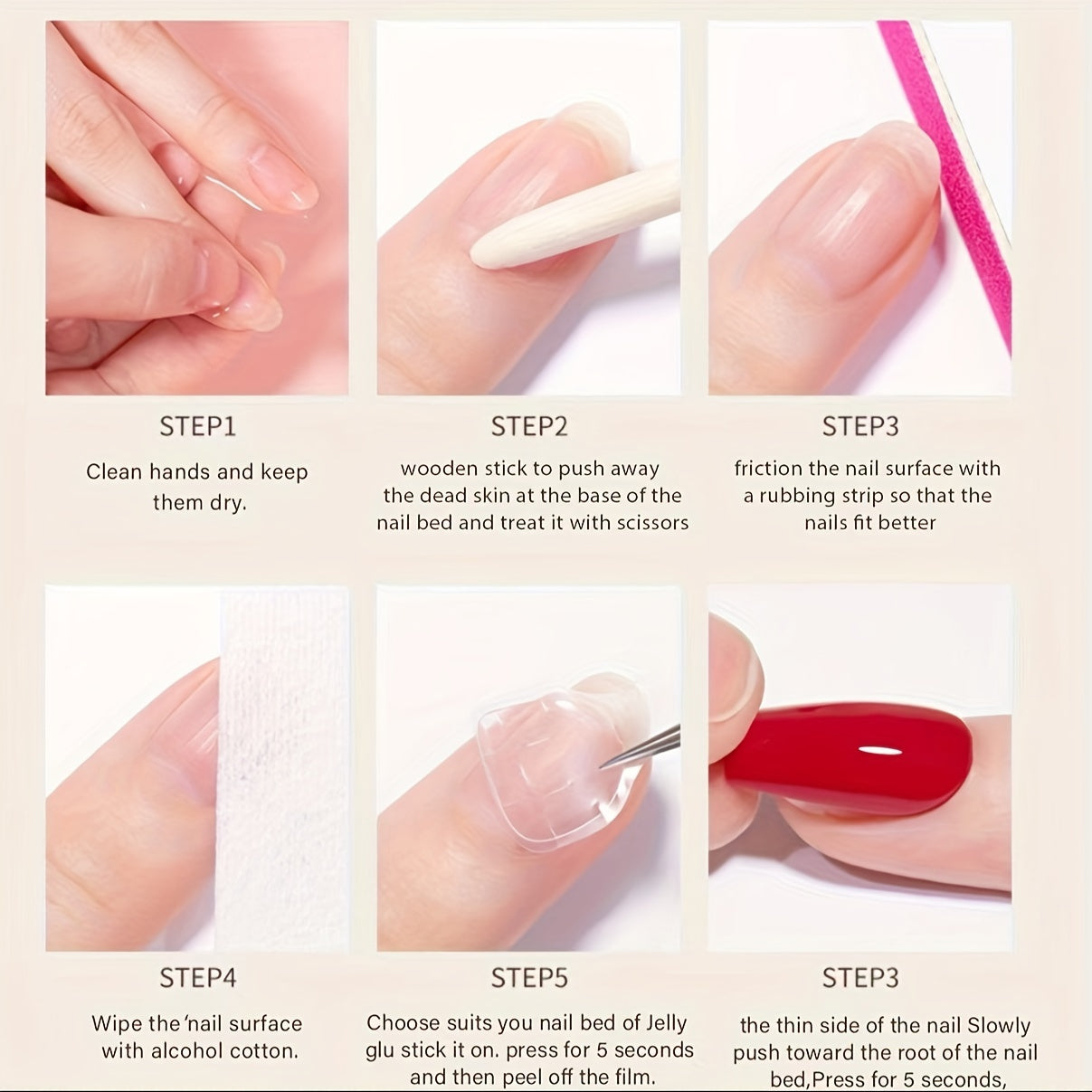 Handmade white French edge nail with cherry jewelry, super rectangular nail combination, handmade DIY nail art, detachable and reusable fake nails.#A056-S；A056-M；B030