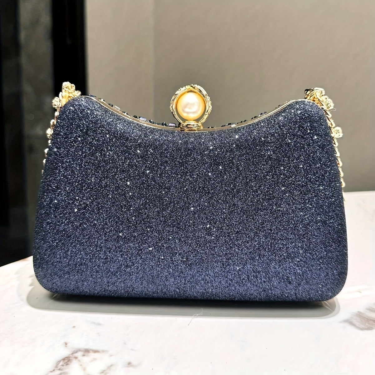 Luxury Full Diamond Evening Bag for Women Customized Handbag Versatile Crossbody Shoulder Clutch Bag for Weddings Banquets (gold, silver, blue) M0072, M0071, M0081