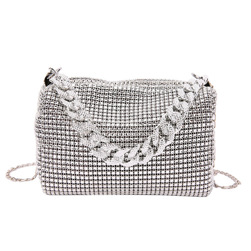 Glitter Shoulder Bag for Women Clutch Bag Underarm Bag Rhinestone Crossbody Bag Evening Bag for Wedding Party Club
