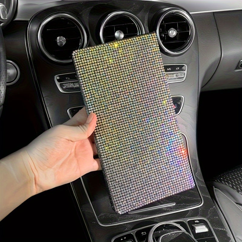 Bling Diamond Car Registration and Insurance Holder, Premium Leather Insurance Registration Holder,Wallet Accessories Case, Driver License for Women Girl
