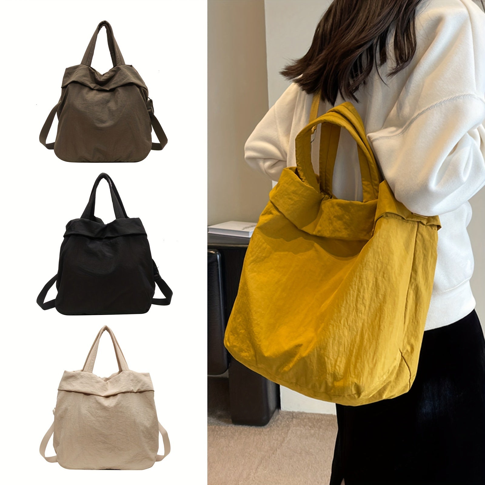 Women Crossbody Bag, Weekender Tote Bag for Girls, Large Hangbag with Shoulder and Carrying Strap Hobo Gym Bag for Sport/Yoga